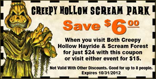 Creepy Hollow Hayride discount coupon