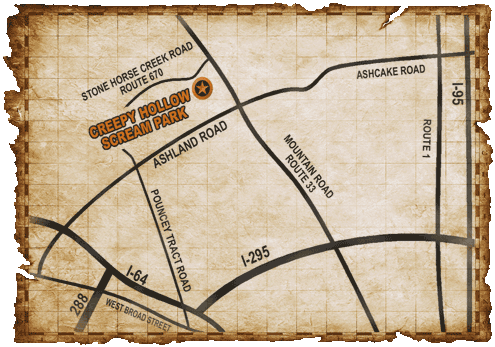 Creepy Hollow Hayride Map